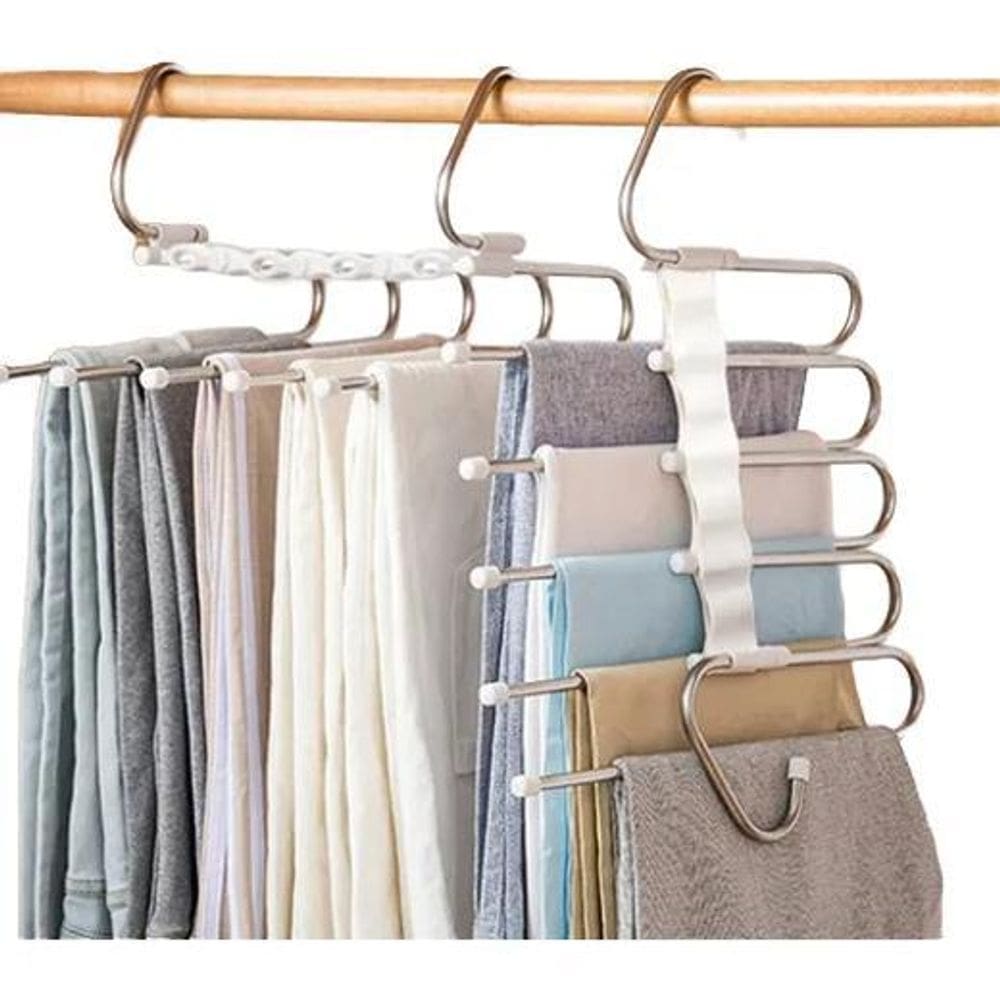 10X Kit 4 Cabide Para Saia Multifuncional Calças Retrátil A