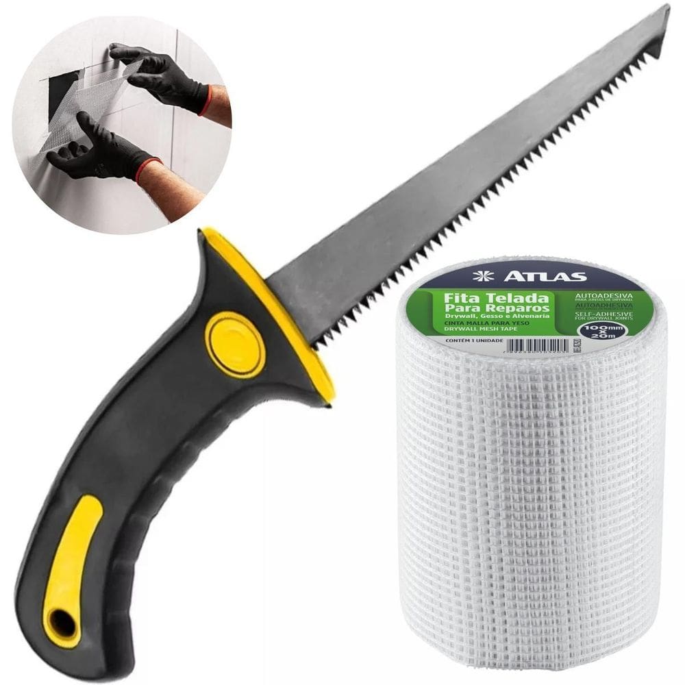 Serrote Para Gesso Drywall 6Pol + Fita Telada 100Mm X 20M