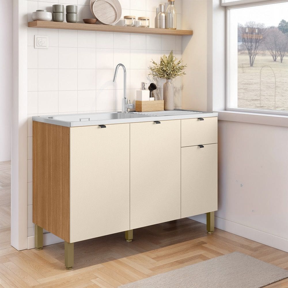 Balcão para Pia 3 Portas 1 Gaveta