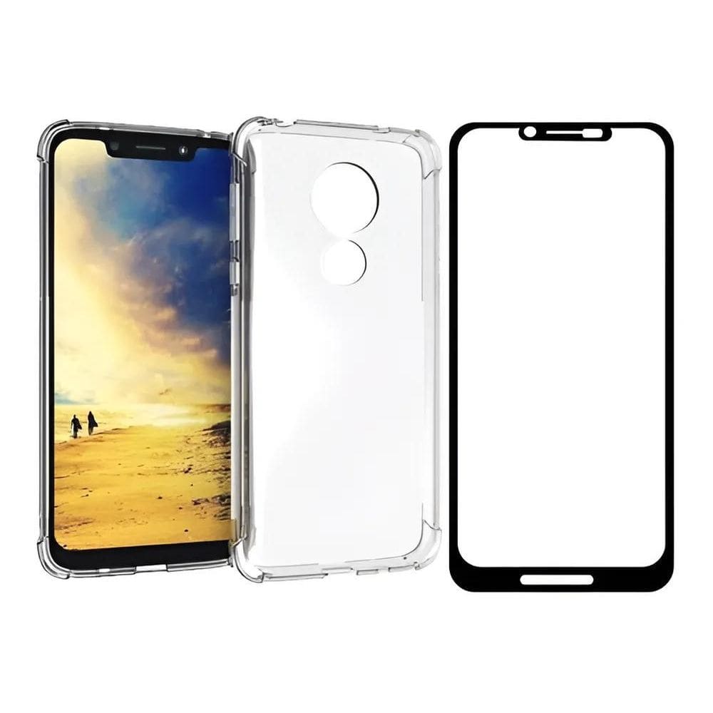 Capinha Capa Anti Queda Para Moto G7 Play + Pelicula 3D Cor