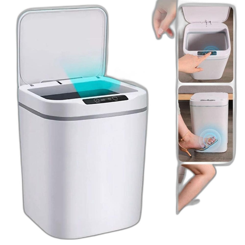 Lixeira Automática Recarregável 16L Com Sensor Inteligente