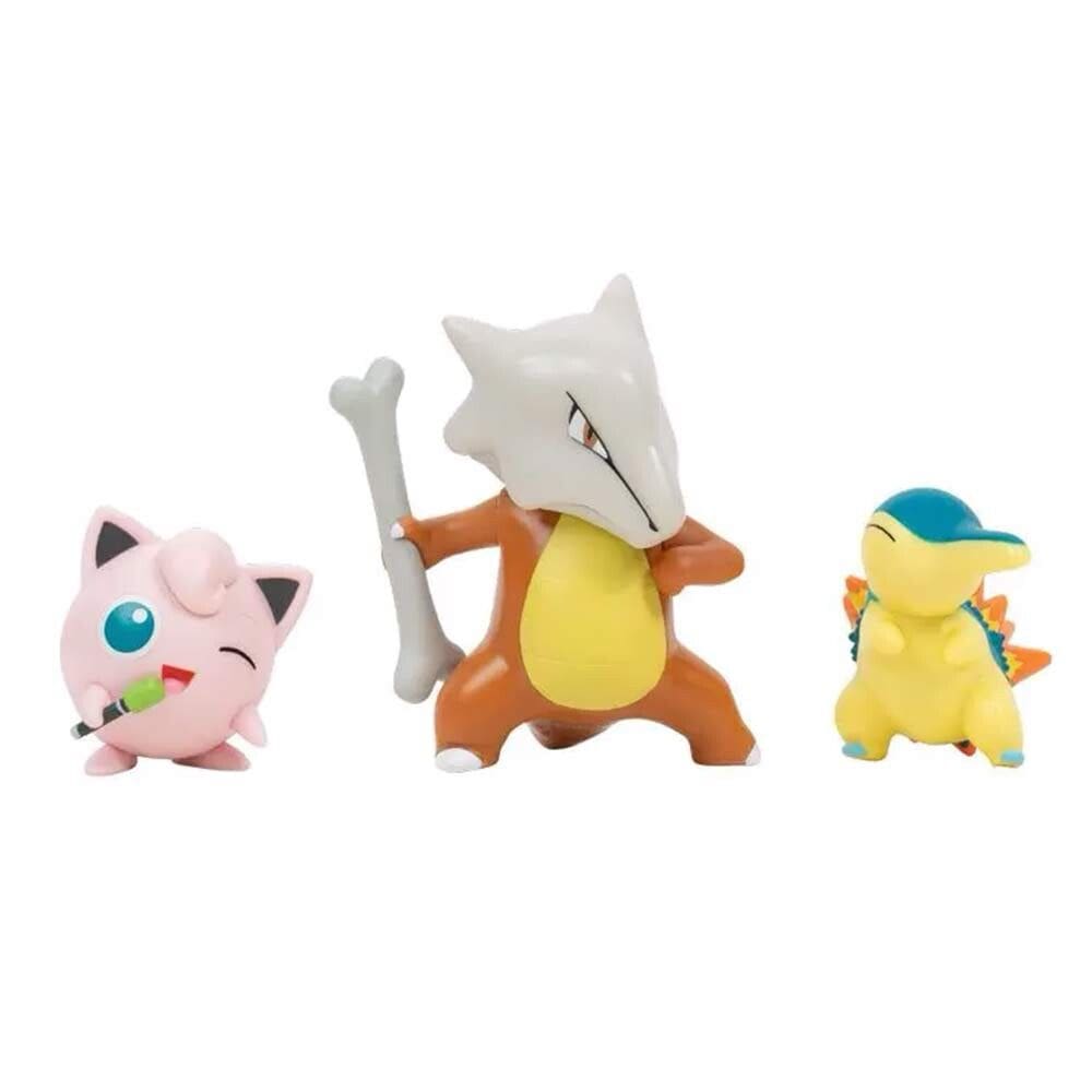 Mini Figuras - Pokémon - Cyndaquil Jigglypuff e Marowak - Sunny