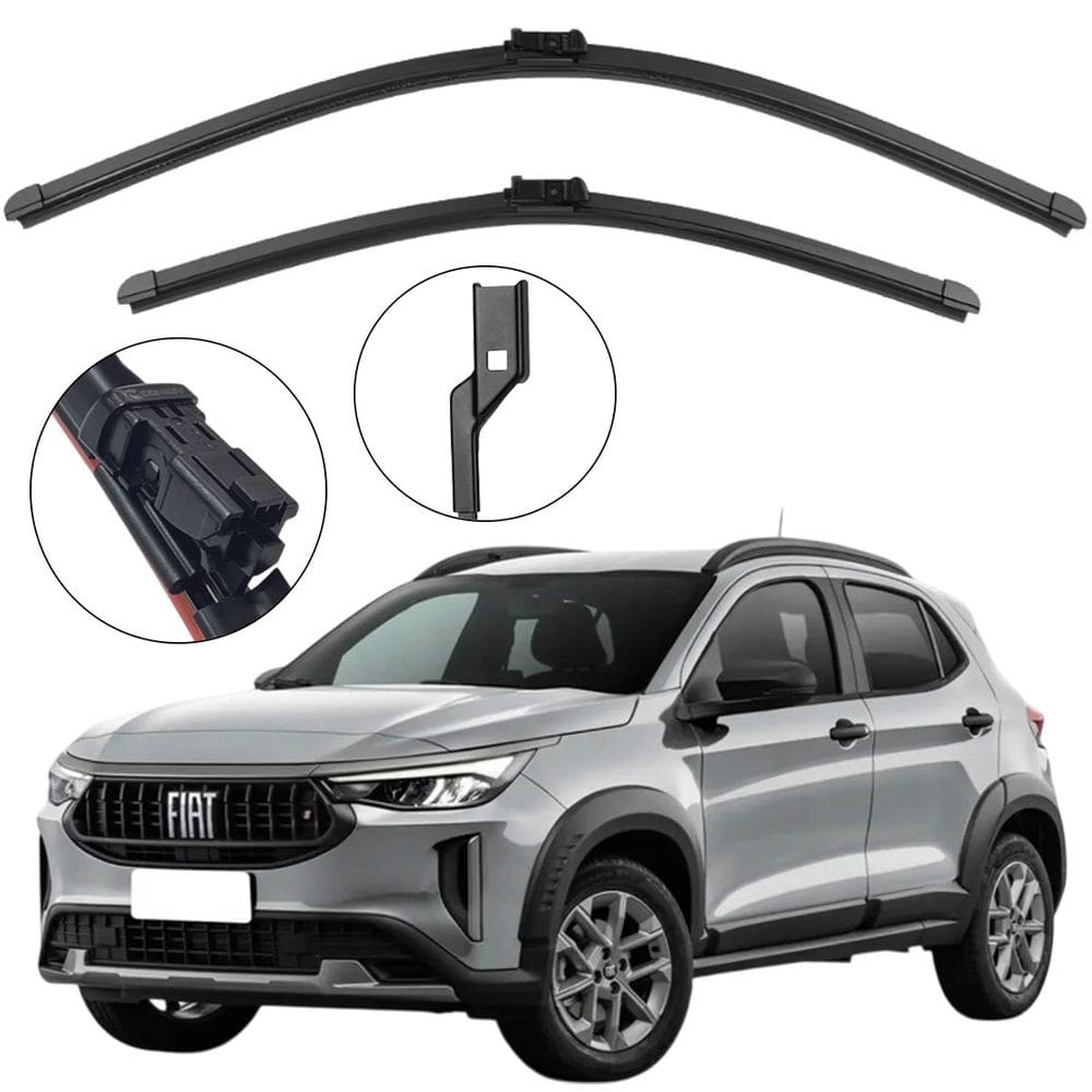 Kit Palheta Dianteira Pulse 2022 a 2025 Limpador de Parabrisa de Silicone