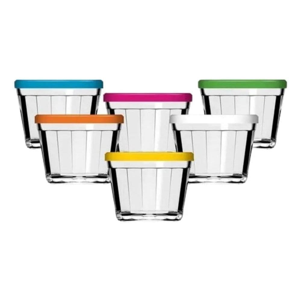 Tigela Americano Com Tampa 150Ml - Kit 6 Unidades Papinha