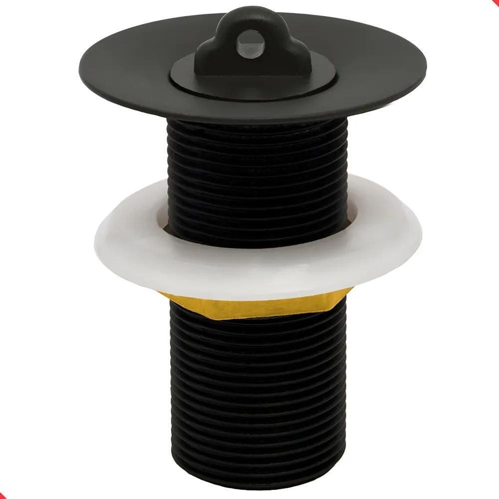 2X Válvula Ralo Lavatório Cuba 7/8 Metal Preta Inox Escoamen