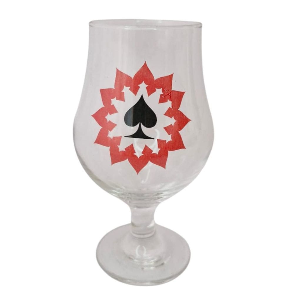 Taça Copo Cerveja Vidro Naipe Espada Baralho 400Ml Presente
