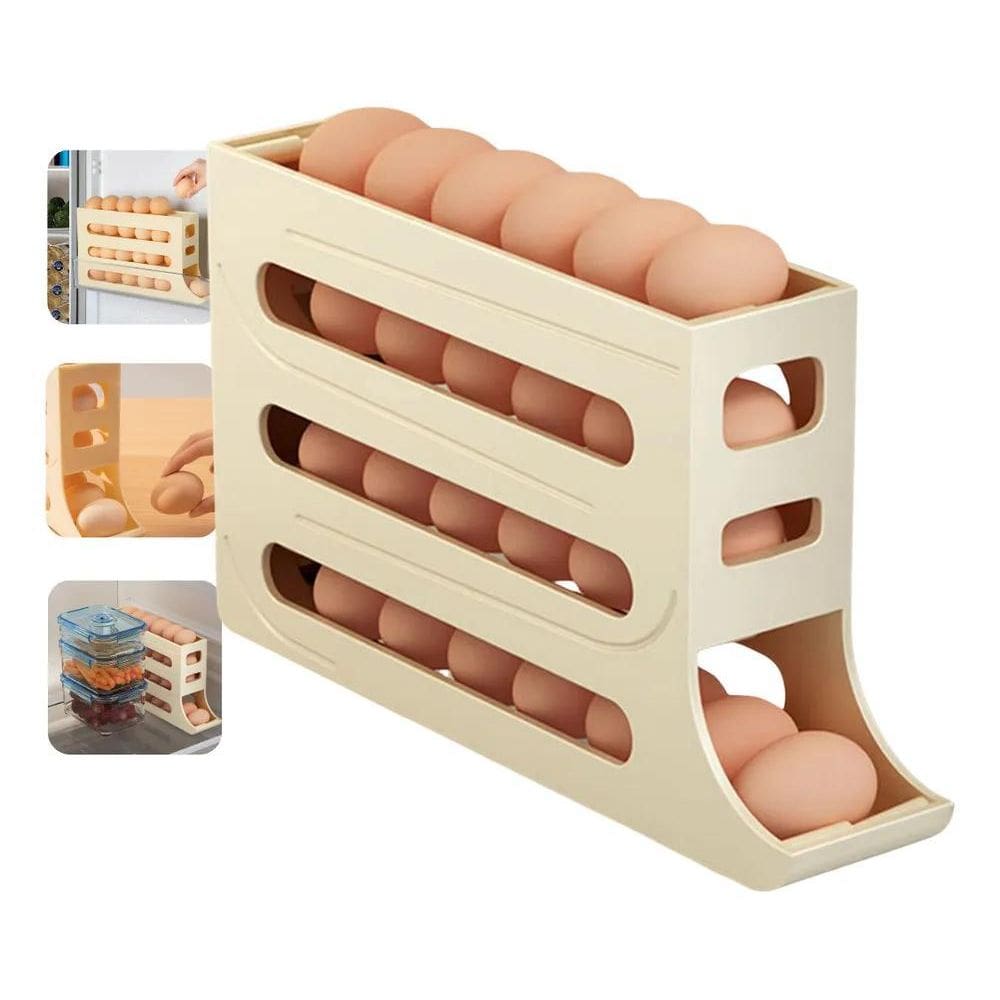 10X Porta Ovos Suporte 30 Ovos Organizador Geladeira De Plá