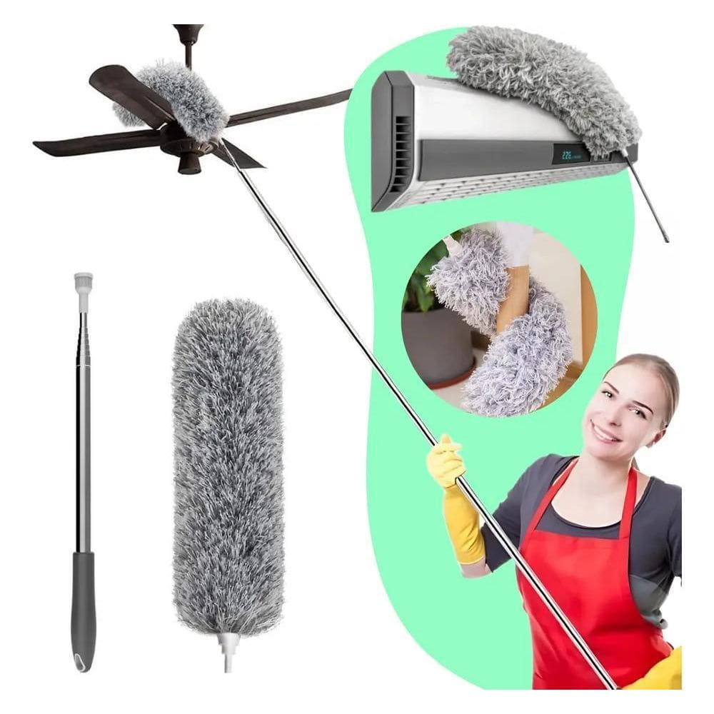 3X Espanador Pó Extensível 2.80M Eletrostático Lavável Cama