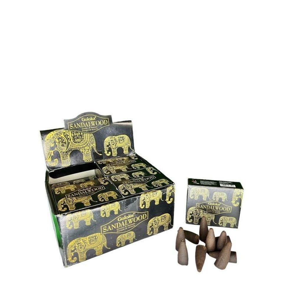 Incensos Cascata Cone Goloka 120 Unidades - Selecione Aroma