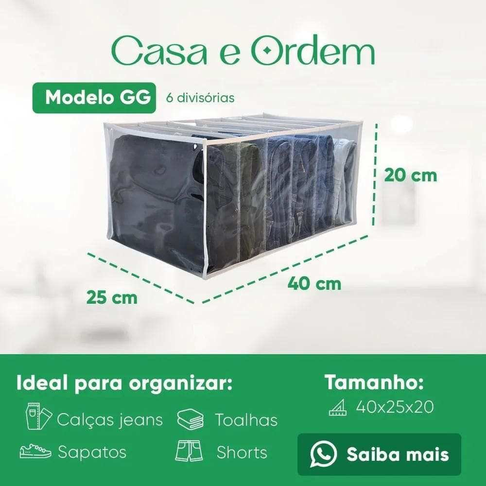 Kit 4 Colmeias Organizadoras Gg  40X25X20  - Calça Jeans