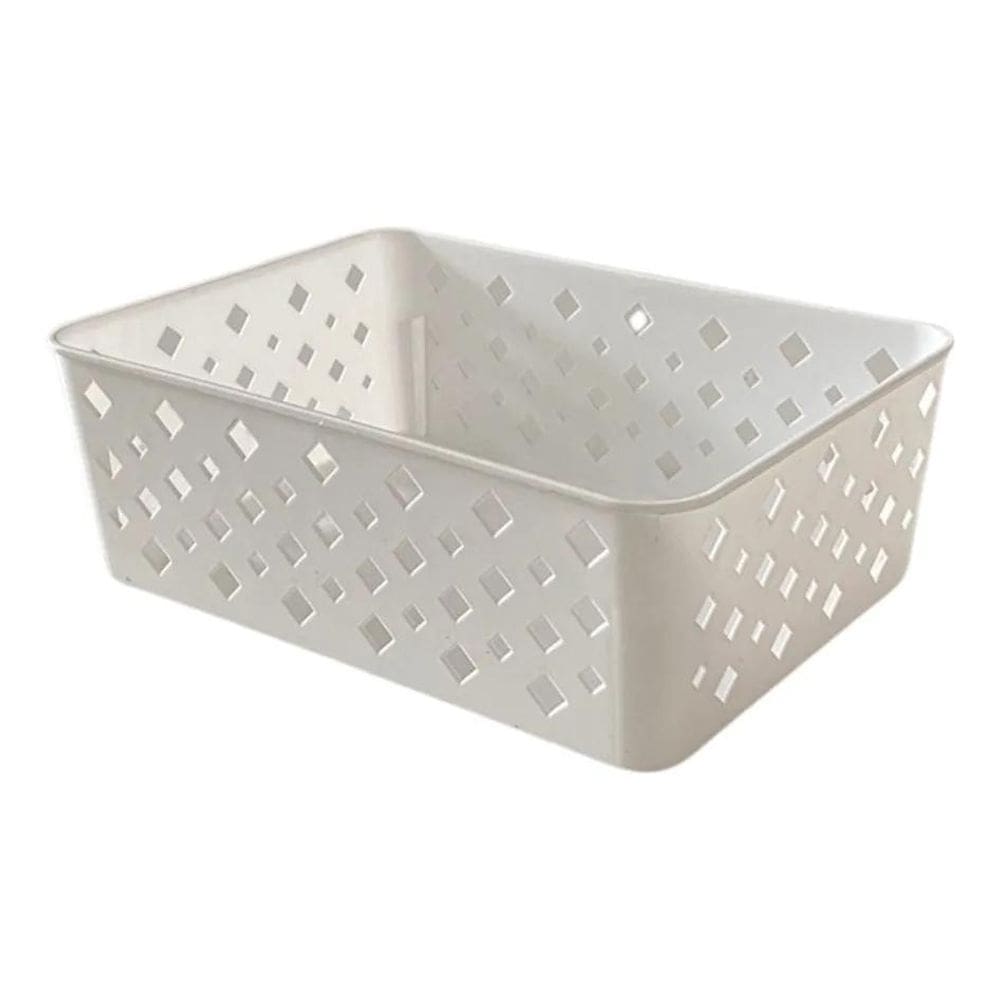 Kit 5 Cestos Organizador Multiuso Empilhável Gaveta 19X14X6