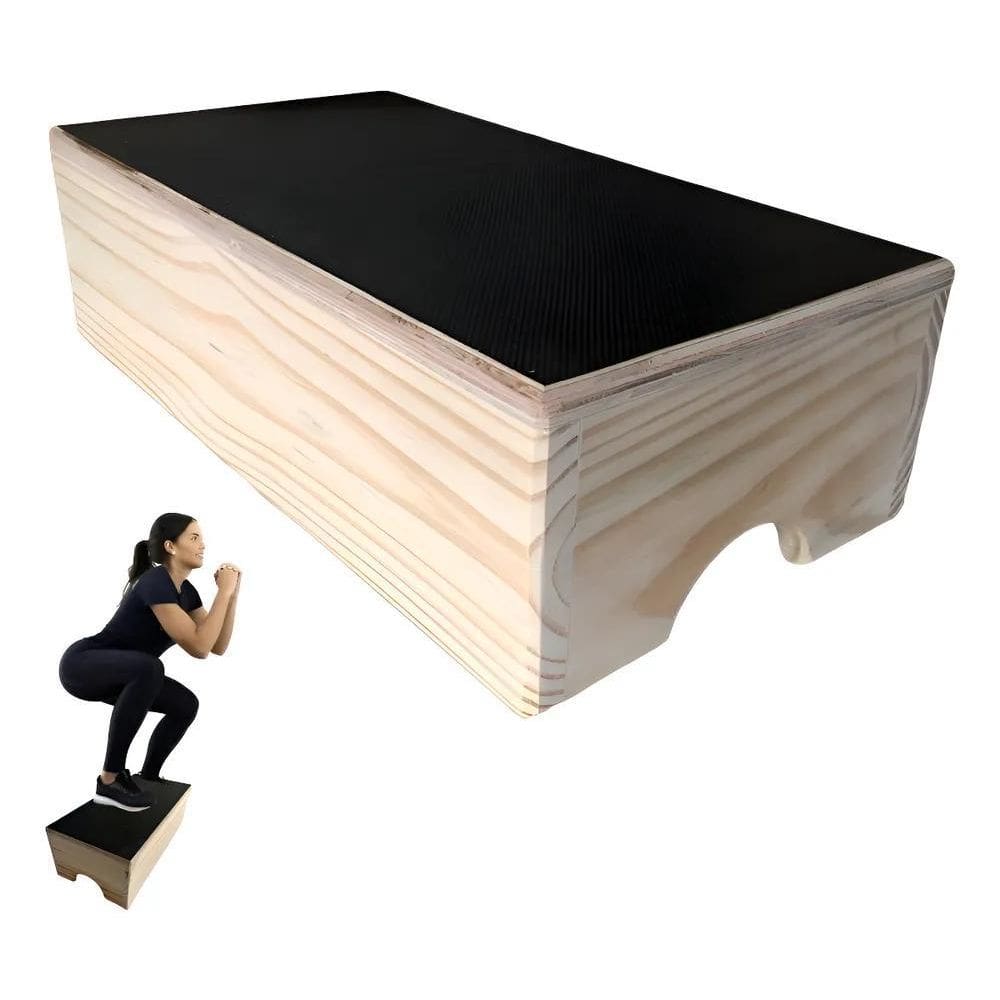 Step Caixote 50X27X15 Madeira Pinus Academia Ginastica Natur