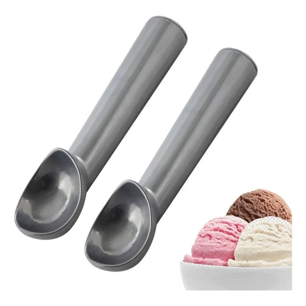 2X 2 Colher De Pegar Sorvete Bola Aluminio Polido Profission
