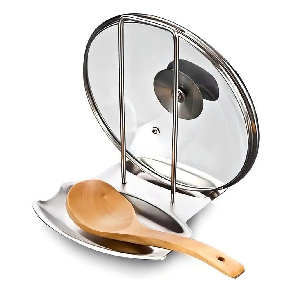 2X Suporte Tampa Panela Apoiador Colher Aço Inoxidável M1912