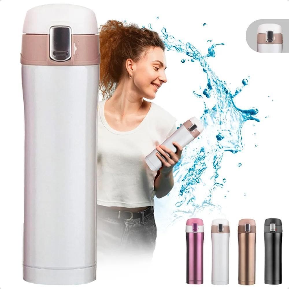 10X Garrafa Térmica 500Ml Bebidas Quentes E Frias Cor Branc