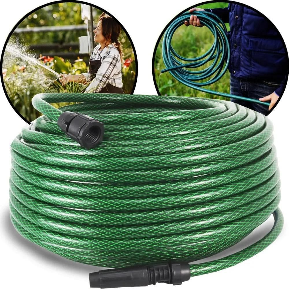 3X Mangueira Jardim 20M Metros Reforçada Trançada Não Dobra