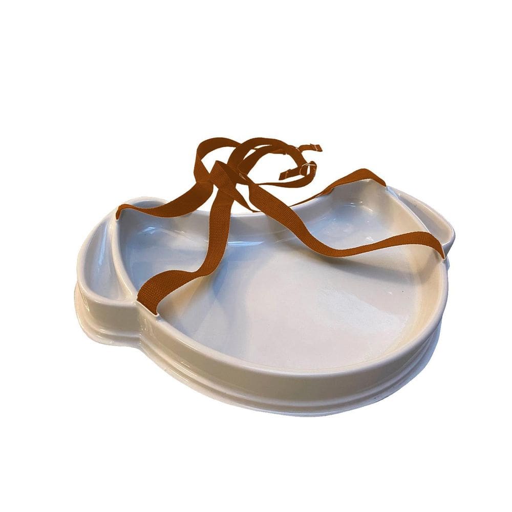 Bandeja Degustação Meia Lua Com Alça Na Cor Tangerina