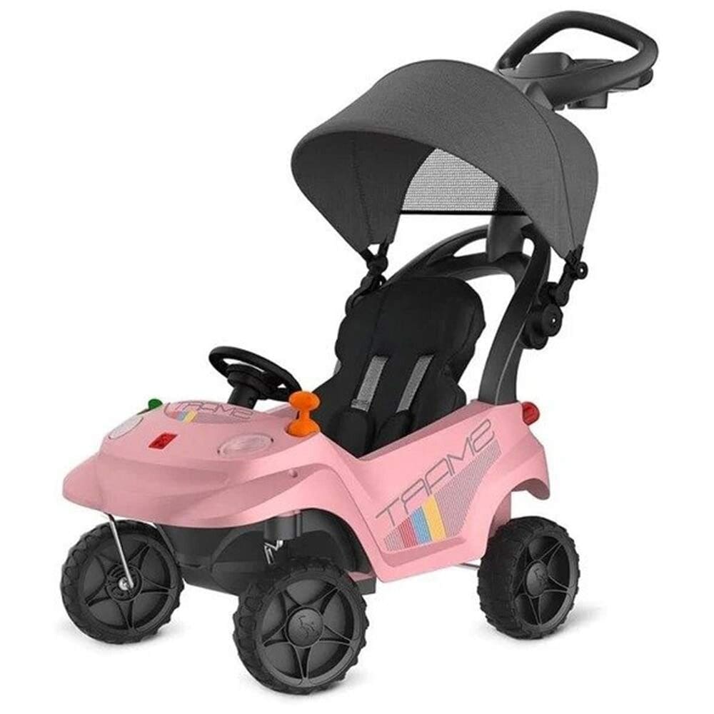 Carrinho de Passeio e Andador - Smart Baby Comfort Rosa - Bandeirante