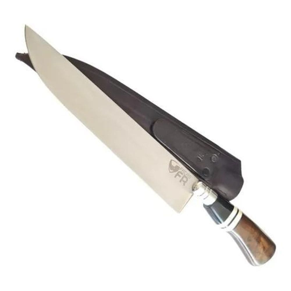 2X Faca Para Churrasco Artesanal Pesca 10 Polegadas Bainha L