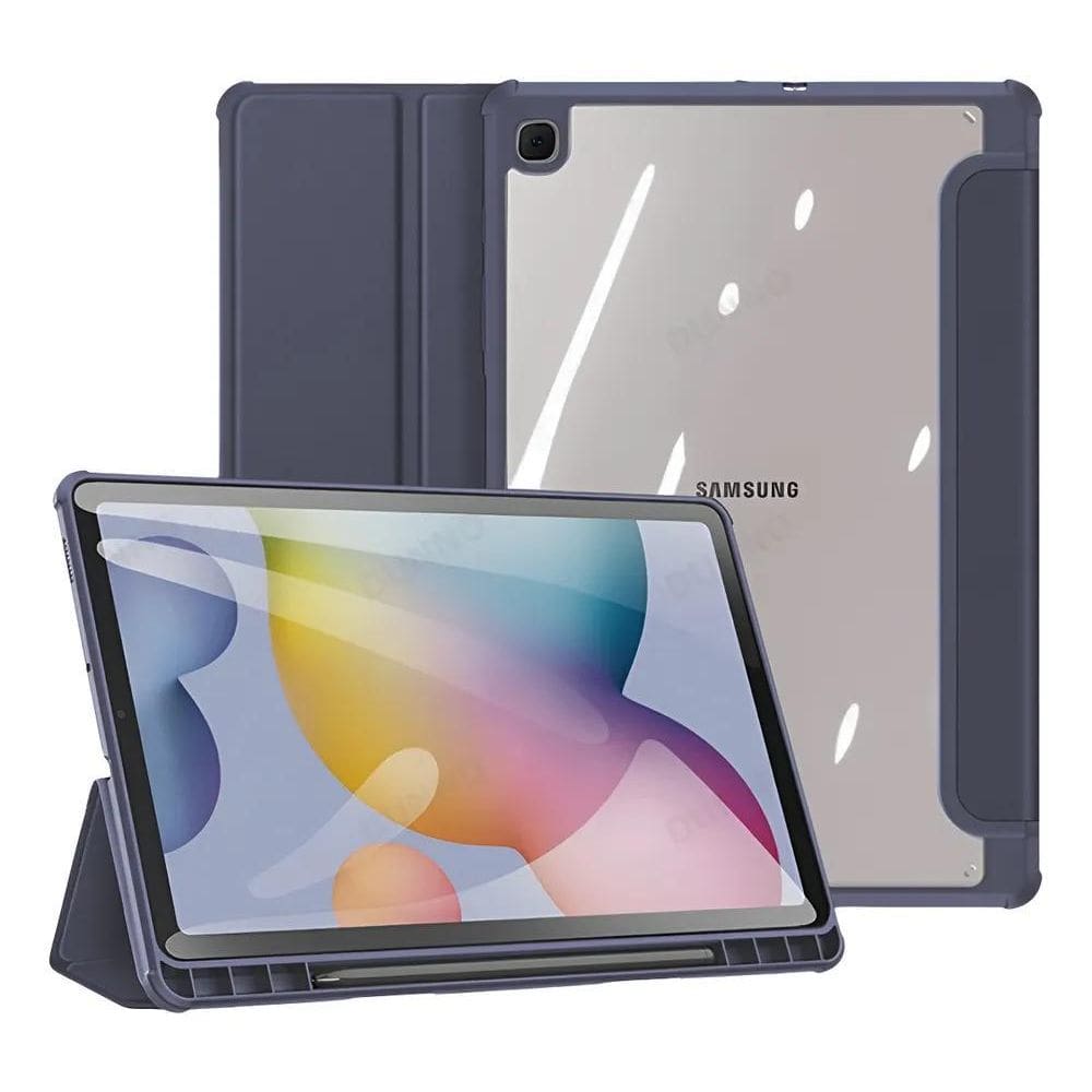 Capa Capinha Para Tablet Samsung S6 Lite Com Supo Azul-Escur