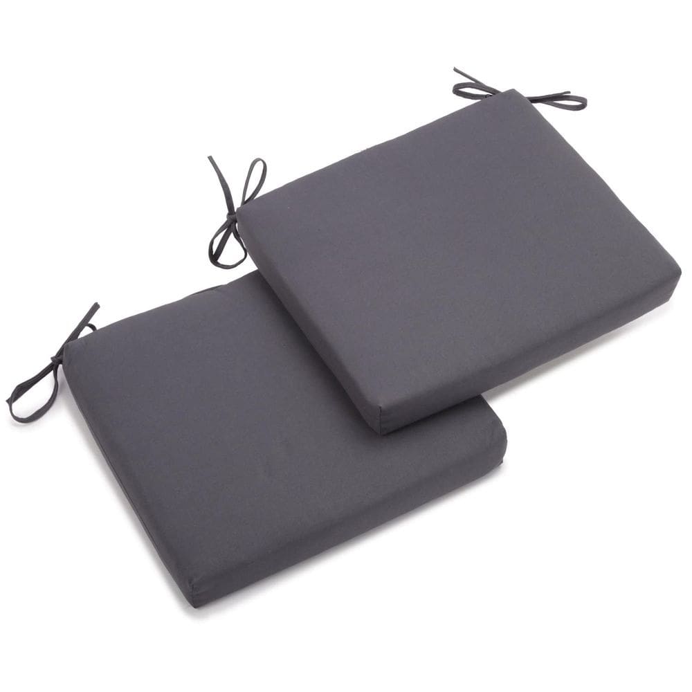 Almofada de cadeira Blazing Needles Twill Steel Grey 20x19cm 2 unidades