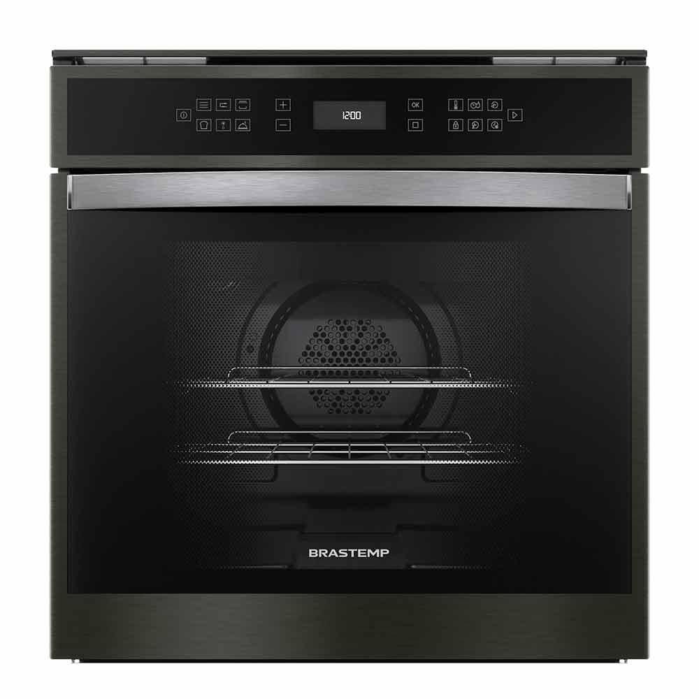 Forno Elétrico de Embutir Brastemp Eclipse Collection com 84 Litros de Capacidade, Grill Black Inox - BOT84AP