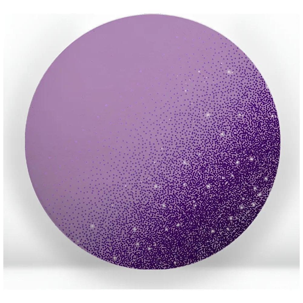 Painel Redondo Sublimado Em Tecido 1,5X1,5 Vá Glitter Lilas