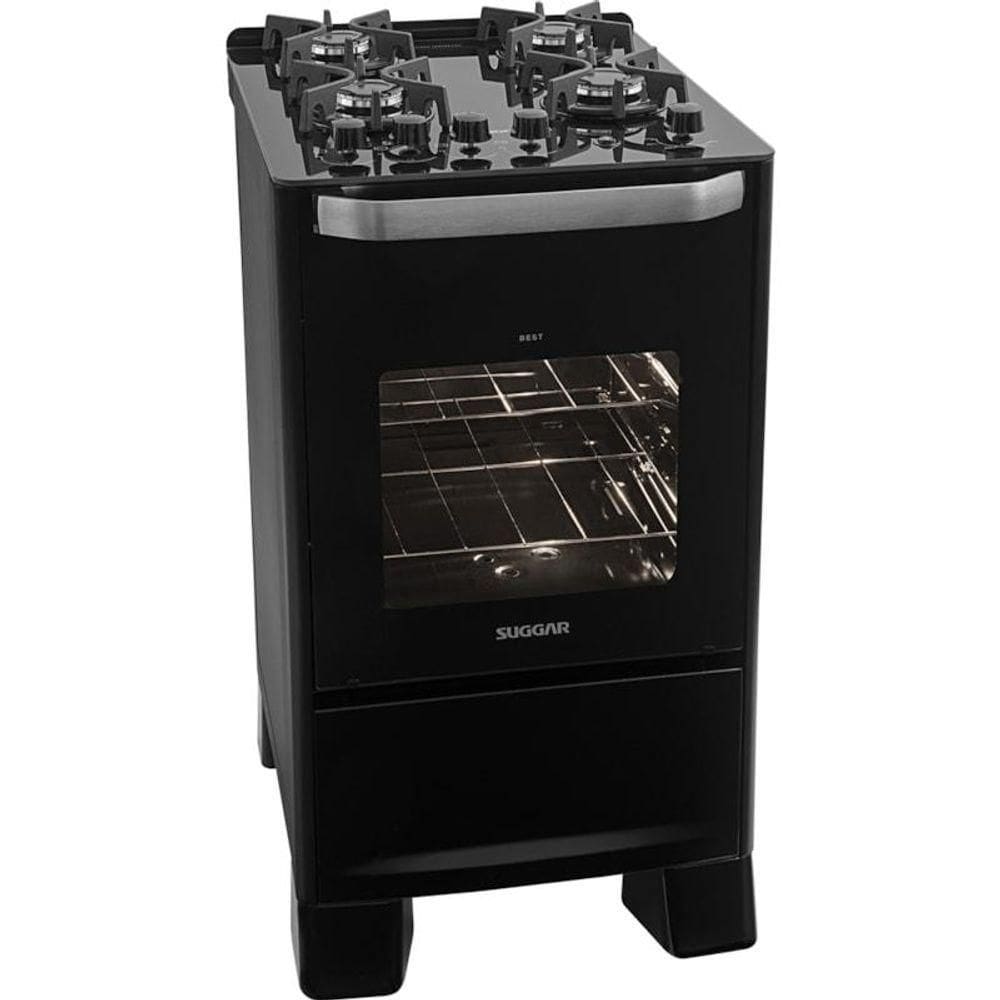 Fogão De Piso Best Cook 4 Queimadores Fgv405pt Bivolt