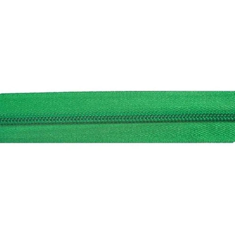 Kit 10 Metros Ziper Nº 5 E 20 Unidades De Cursor Nº Verde