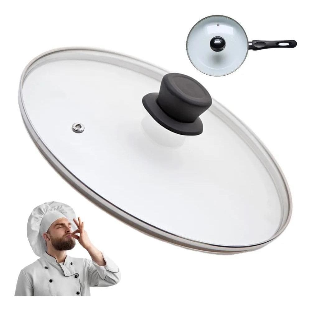 Tampa De Vidro Temperado 20Cm Panela Frigideira  Tra