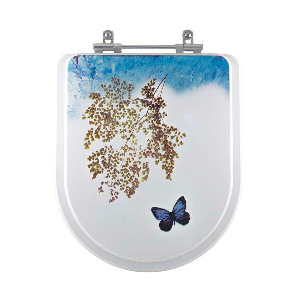 Tampa de Vaso Decorado Borboleta Vesúvio para bacia Icasa