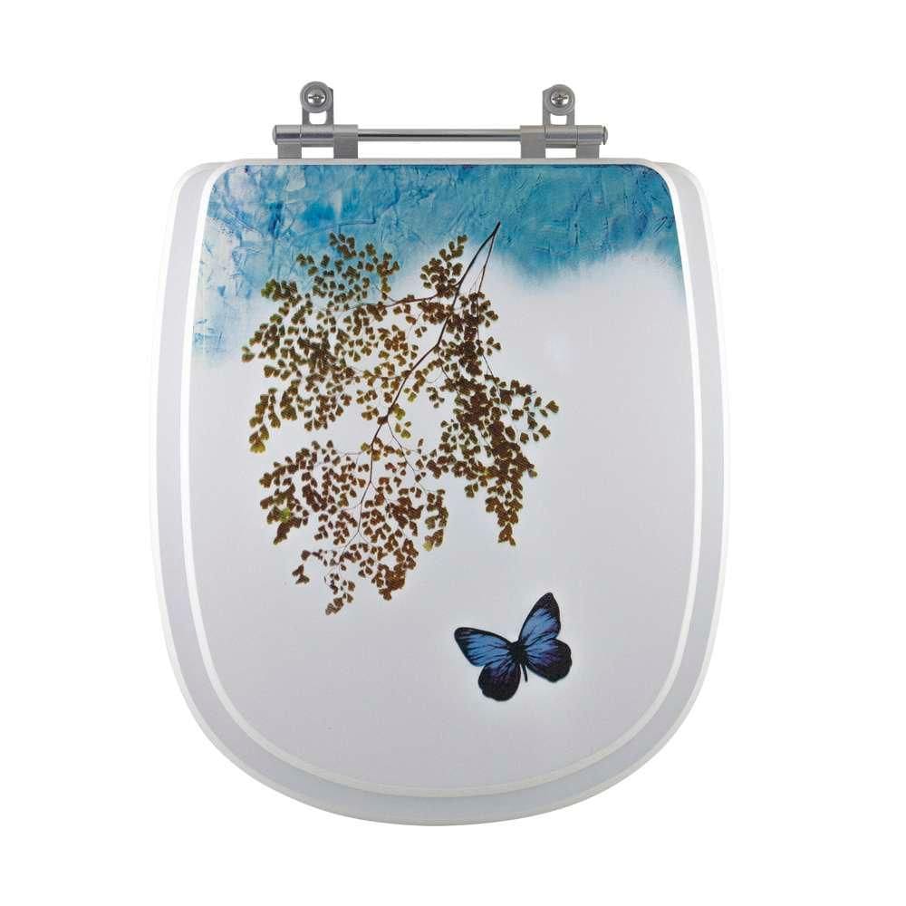 Tampa de Vaso Decorado Borboleta Dona Beja para bacia Santa Clara
