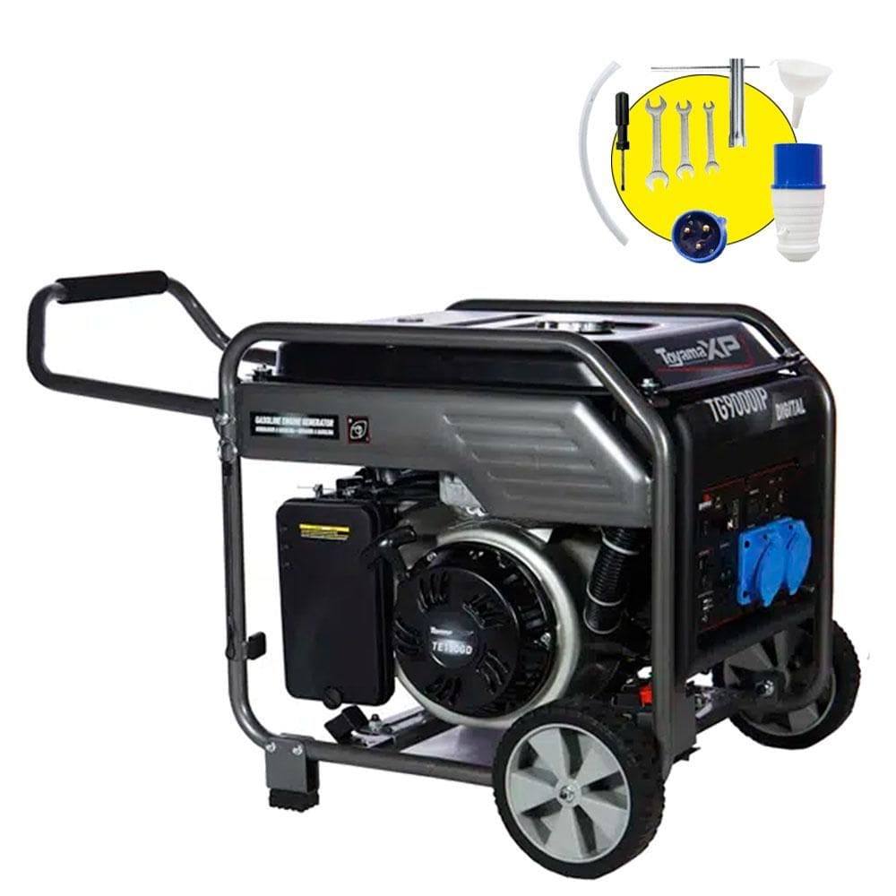 Gerador Gasolina 9 kva Digital Tg9000i Partida Elétrica e Manual 220v 201-019 TOYAMA