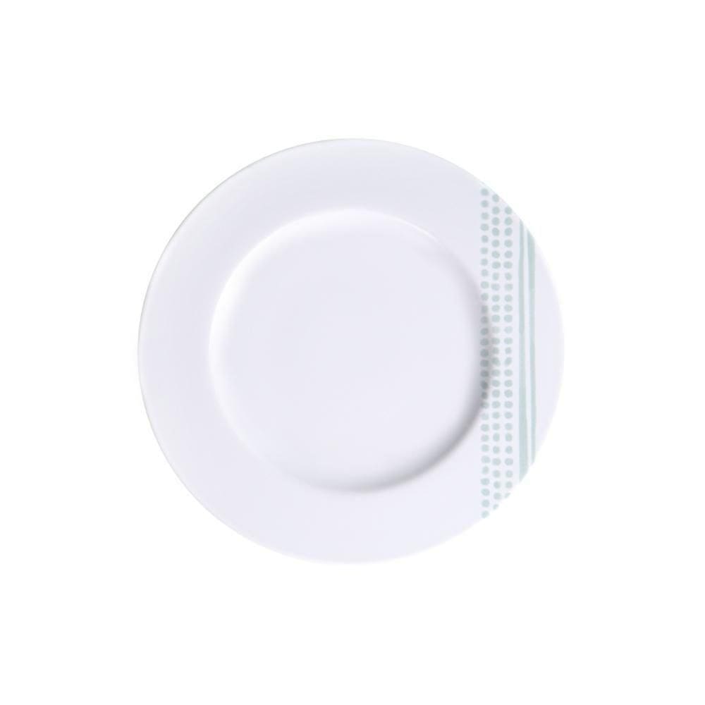 Prato Sobremesa Tramontina Monocroma Em Porcelana Decorada 21 Cm