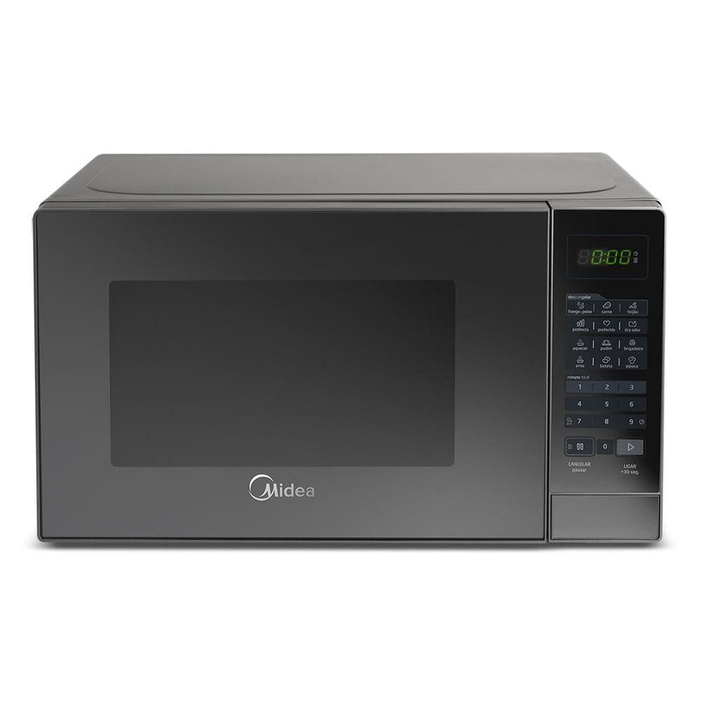 Micro-ondas Midea 20L Porta Espelhada Minuto Fácil Prata MRAE21 110V