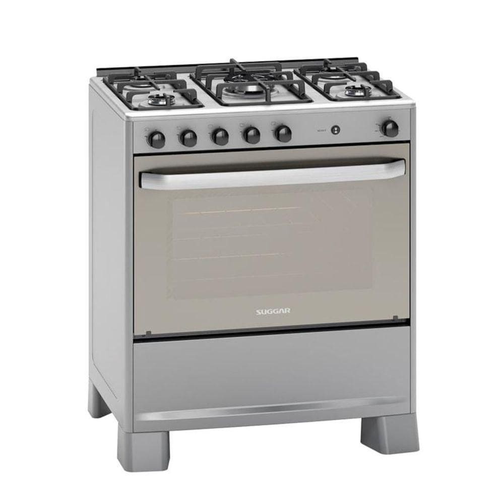 Fogão Select Prata Mesa Inox 5 Queimadores Bivolt Fgisl510prix Suggar Bivolt