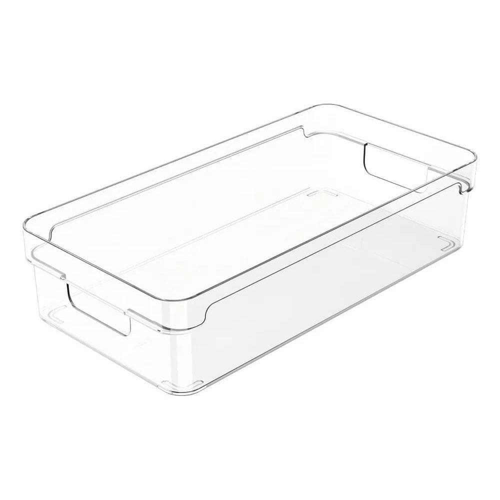 2X Organizador Clear De Armário Dispensa 30X15X7Cm Transpare