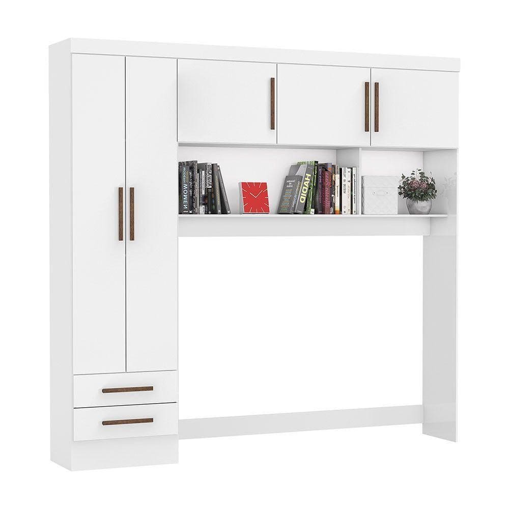 Guarda-roupa Modulado 5 Portas 2 Gavetas Carioca Móveis Branco