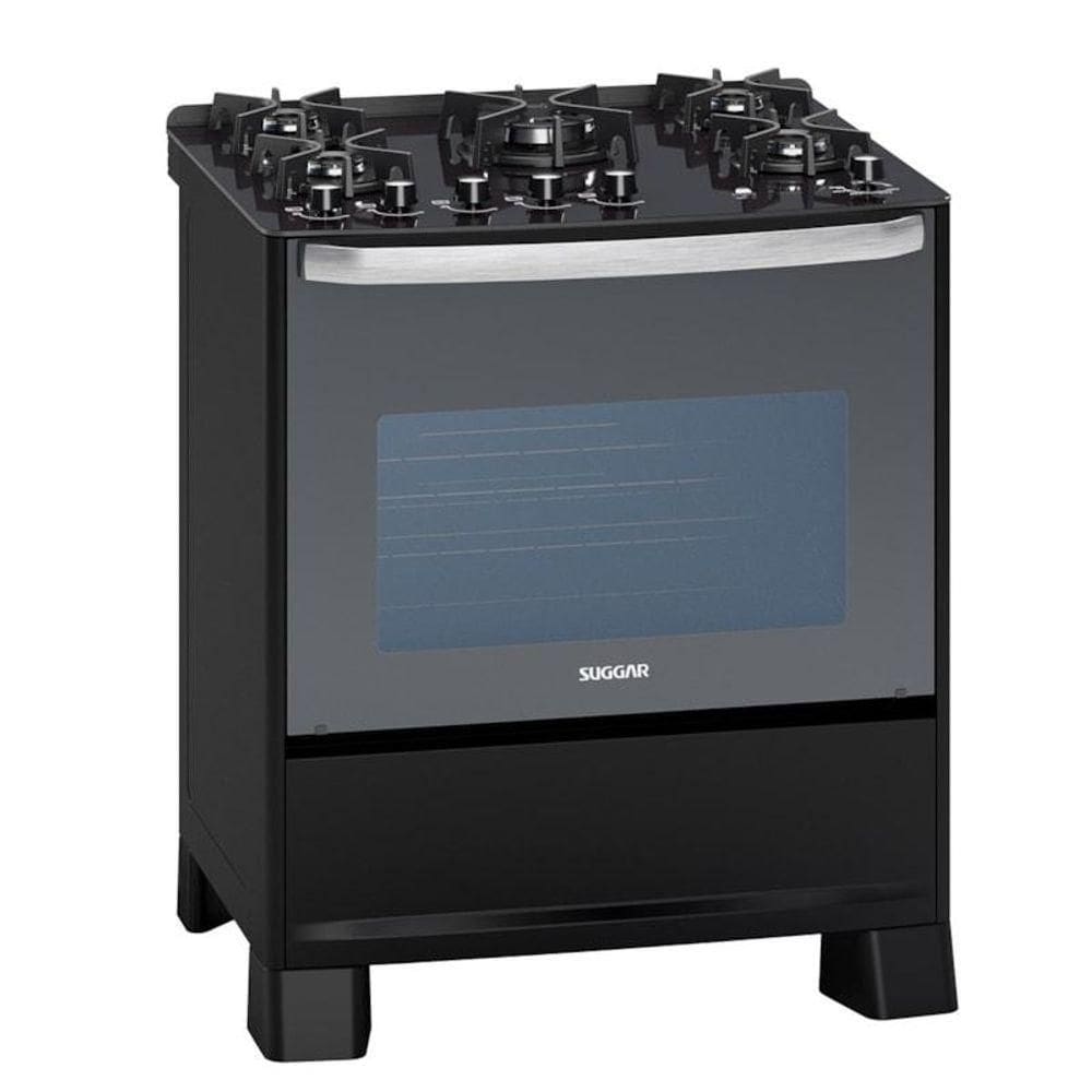 Fogão Master Grill 5 Queimadores Preto Suggar 127v