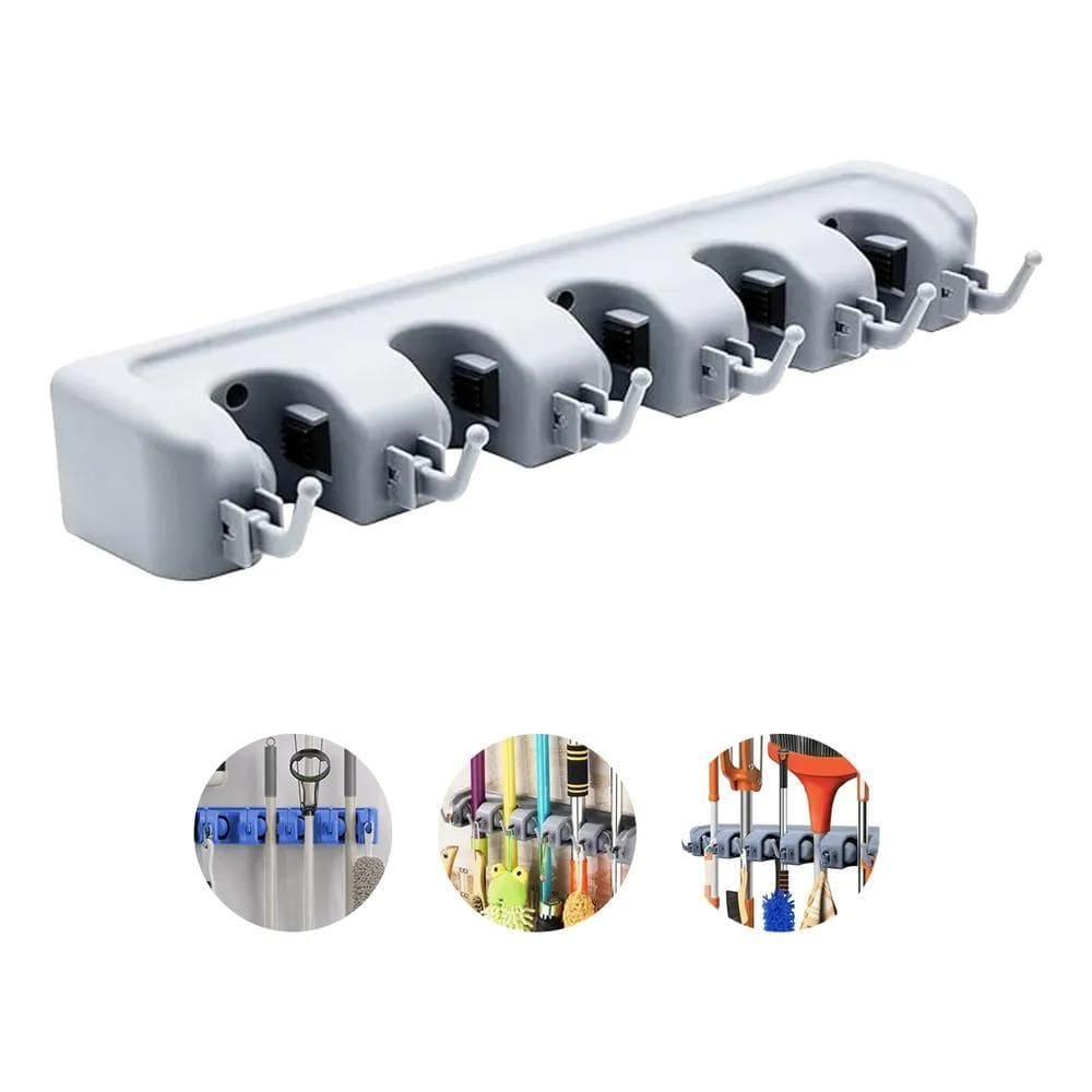 10X Suporte Multiuso 6 Posições Porta Vassoura Rodo Chave P