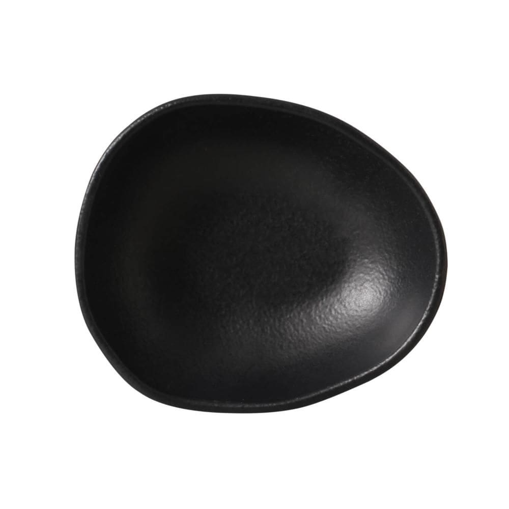 Conjunto com 6 Cumbucas Oval Orgânico Preto Matte 14,5x12cm