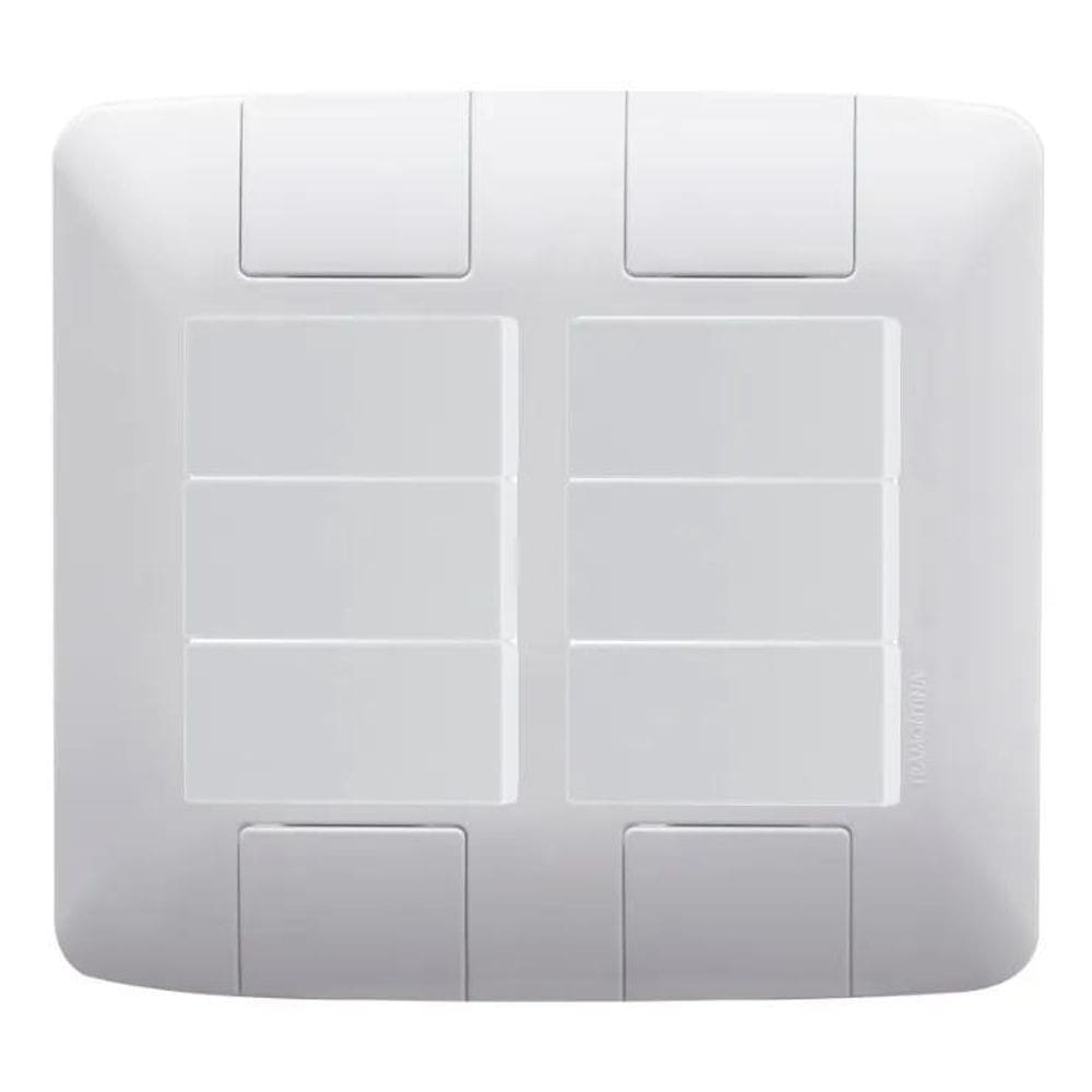 Conj 6 Interruptores Simples 4X4 Linha Aria Tramontina