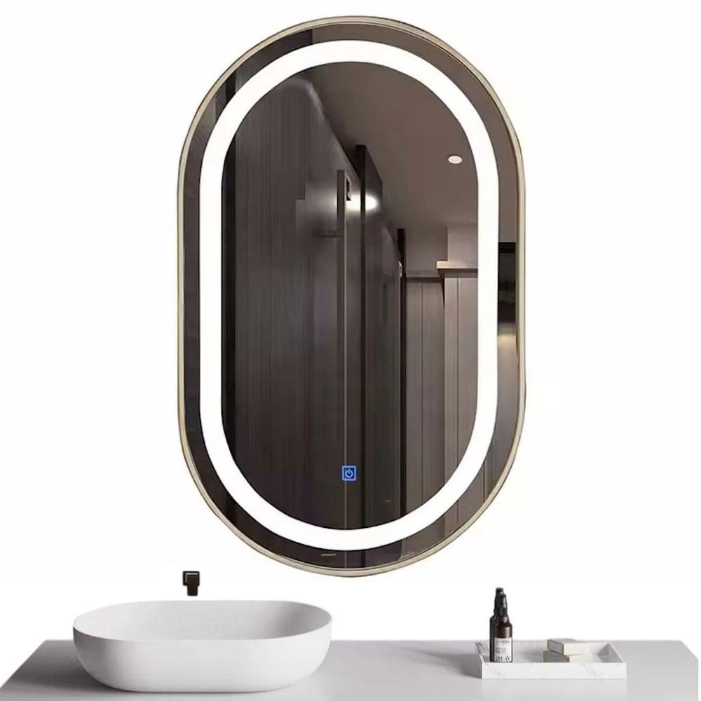 Espelho Led 4Mm Banheiro Dual Touch Com Desembaçador 80X50Cm