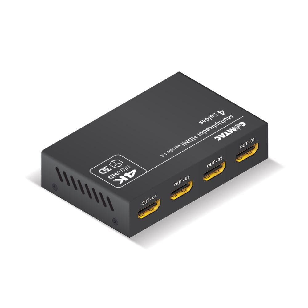 Multiplicador de Video HDMI, 4 Saidas HDMI Femea 4k, 1 Entrada Femea, Duplicador de Telas, Comatc, P