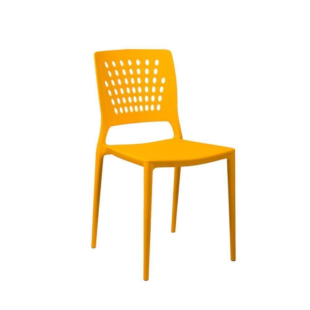 Cadeira Marte Amarelo Mostarda Empilhável Em Polipropileno Acrilys
