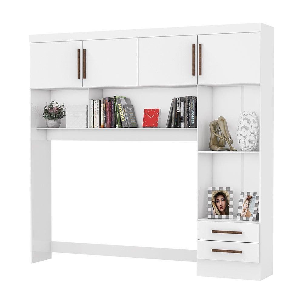 Guarda-roupa Modulado 4 Portas 2 Gavetas Carioca Móveis Branco