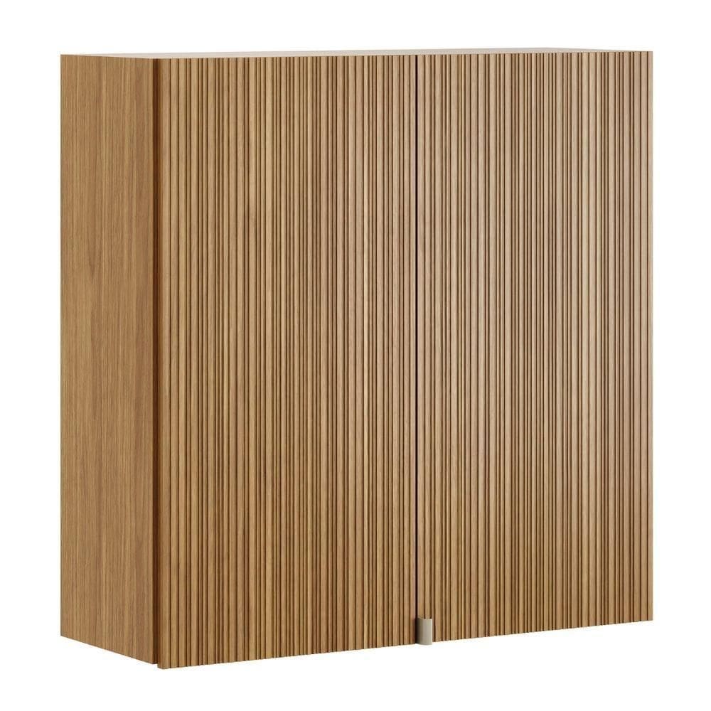 Armário Aéreo Art 2 Portas 80 Cm Kit`s Paraná Cor:freijó Riscatto