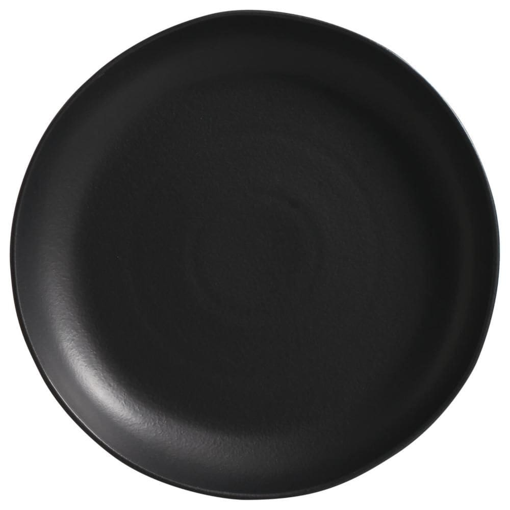 Travessa Redonda Grande Orgânico Stoneware Preto Matte Ø36cm