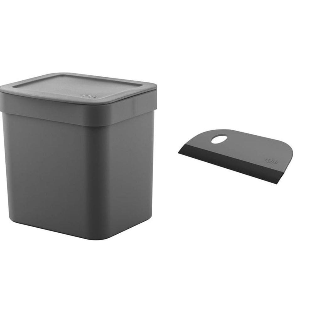 Kit Lixeira Trium C Tampa 4,7Litros + Rodinho De Pia Cozinha