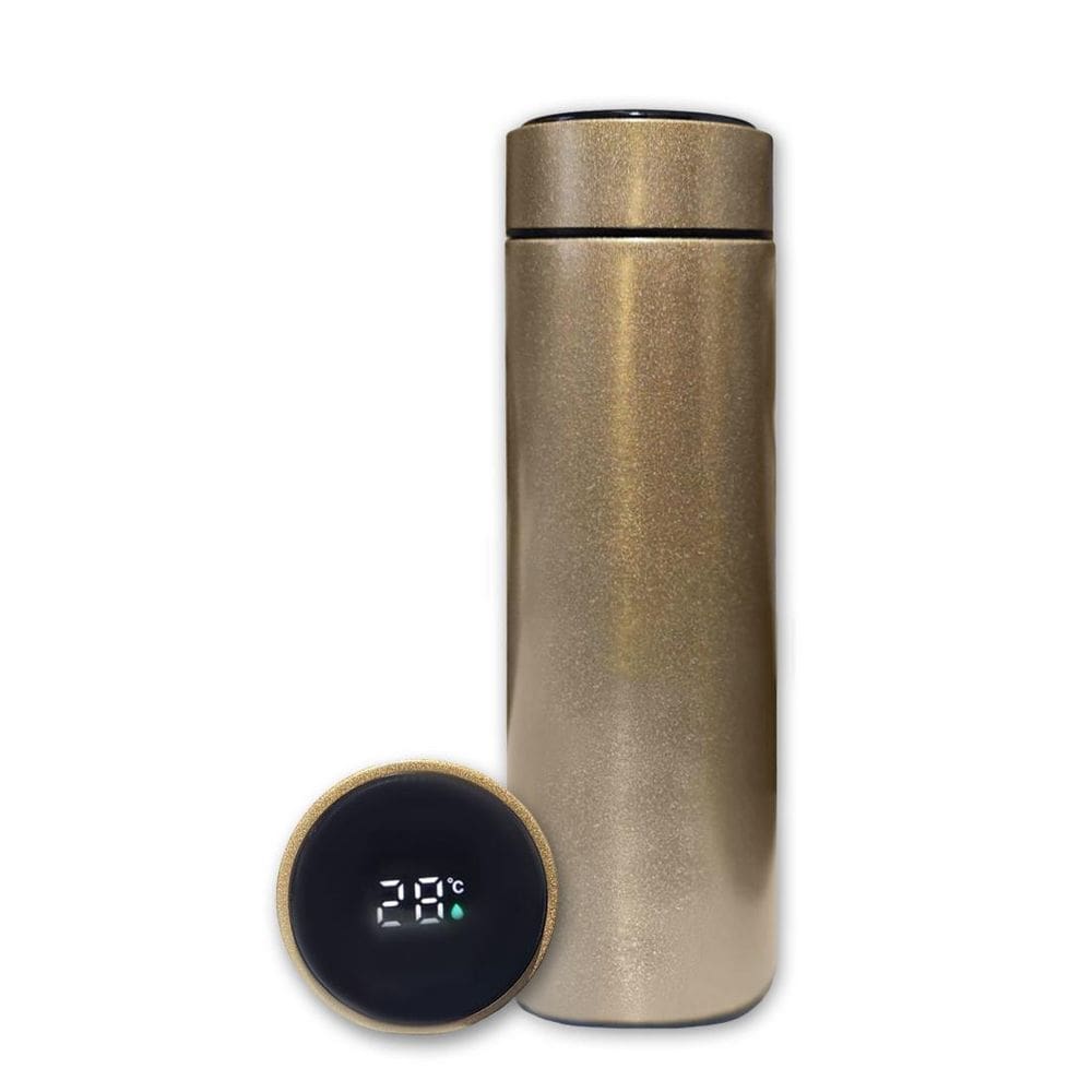 Garrafa Térmica Aço Inox Com Termômetro Digital Led 500Ml Do